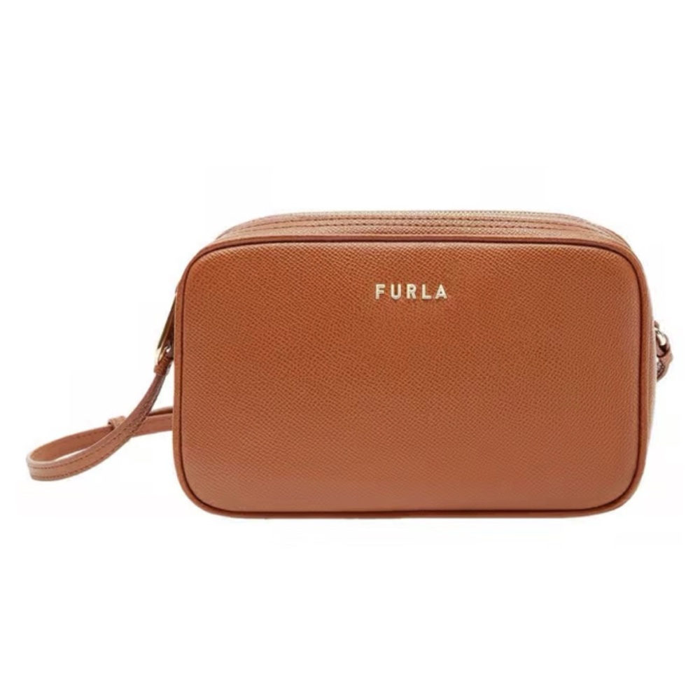 Furla Tan Crossbody Camera Bag